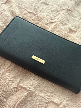Aldo Black Zip-Around Wallet